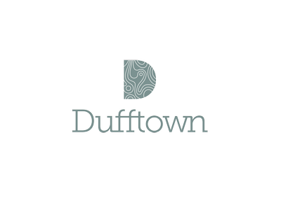Destination Dufftown brand marque - lockup - duck egg