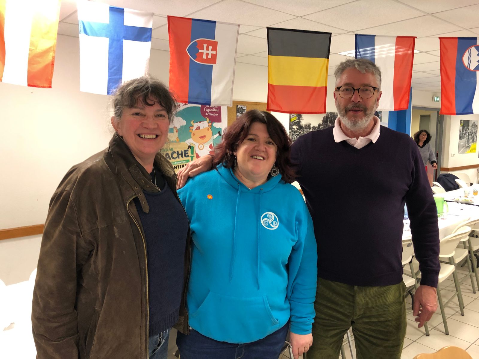 The Hibberts with Skol Gouren Pondi President, Maryline Berton