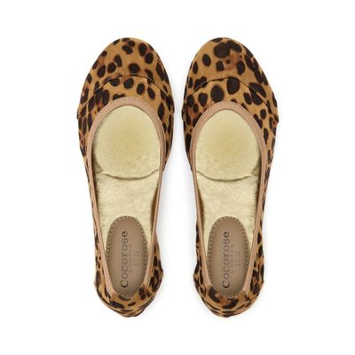 Barbican Leopard Fold Up Ballet Flats from Cocorose London