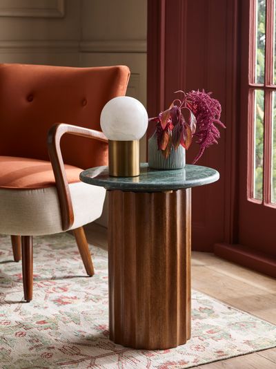 Jude Fluted Marble Side Table