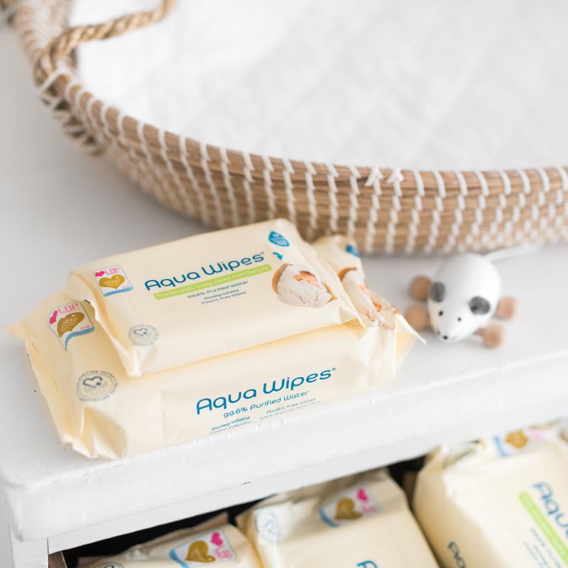 Aqua Wipes are 100% biodegradable, eco-friendly plastic-free wipes and used by the NHS.