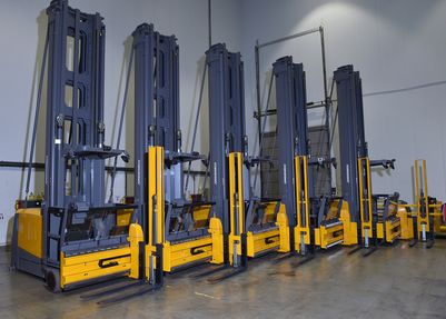 EKX 516 VNAs with a 14m lift height, complemented by the Jungheinrich fleet management system part of a newly installed fleet at Kammac.jpeg