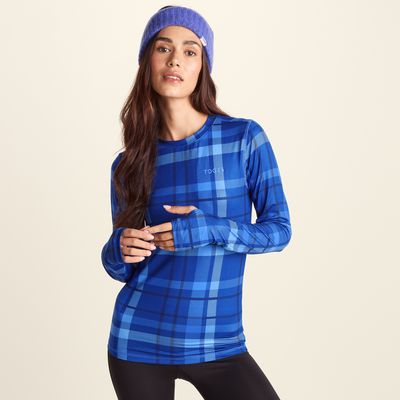 Snowdon Womens Thermal Crew Neck Base Layer - Cobalt Check