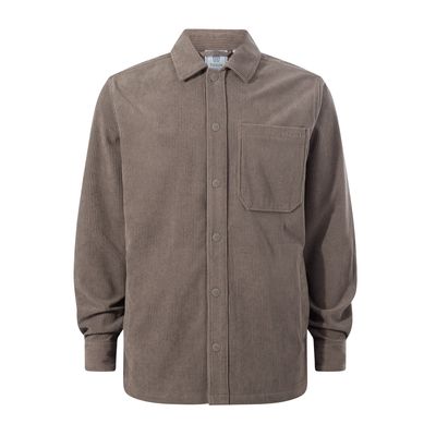 Olson Mens Chunky Corduroy Shacket - Ash Brown
