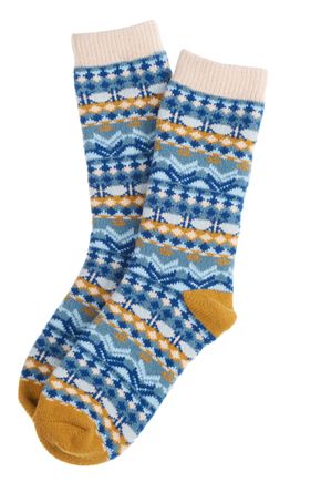 Brakeburn Fairisle Fluffy Sock (cut out) - £9.99