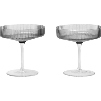 2000px Black By Design, Ferm Living Smoked Grey Ripple Champagne Saucer  Set of 2, £31.2, 8060844.jpg