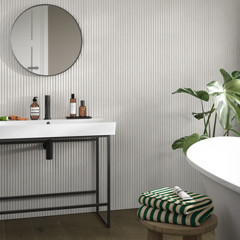 2000px Naturewall, Reeded Waterproof  White Marble, £35.99, 8199897.jpg