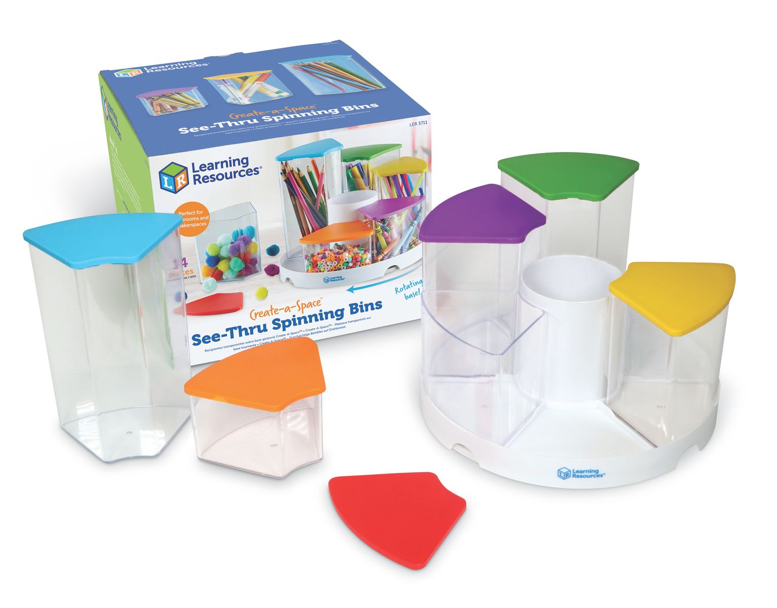 Create-a-Space™ See-Thru Spinning Bins