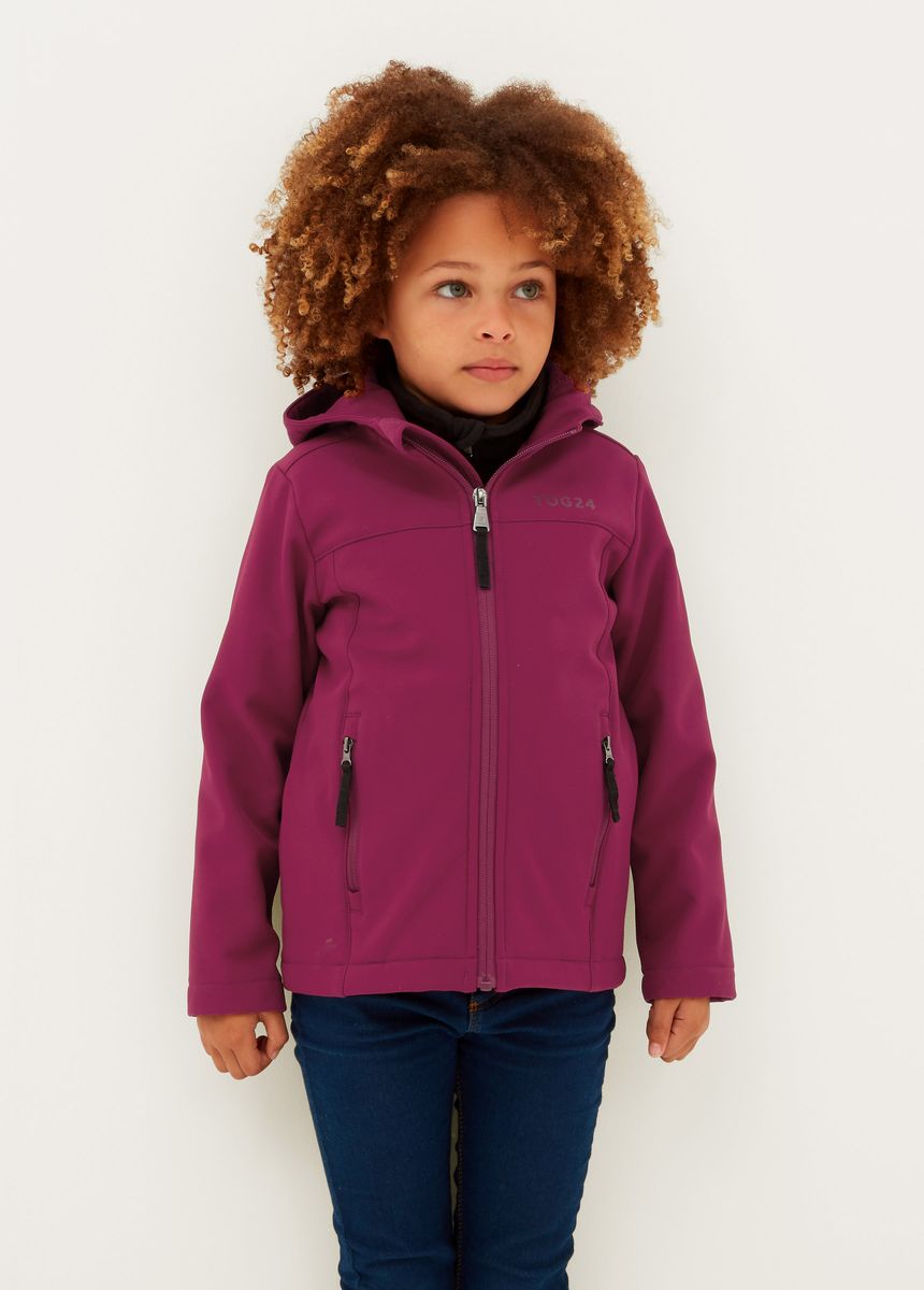 Koroma Kids Softshell Hooded Jacket - purple