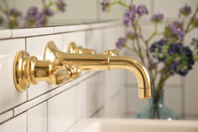 1920 Lever Three Tap-hole Wall Basin Mixer (Short spout)