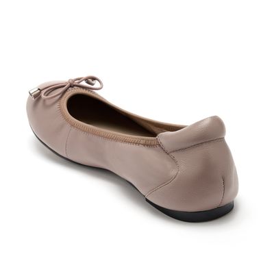 Sandringham Dusky Pink Leather Ballet Flats from Cocorose London