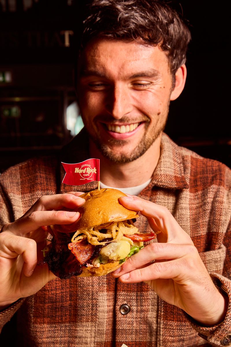 Halloween Blueberry Chipotle Burger at Hard Rock Cafe