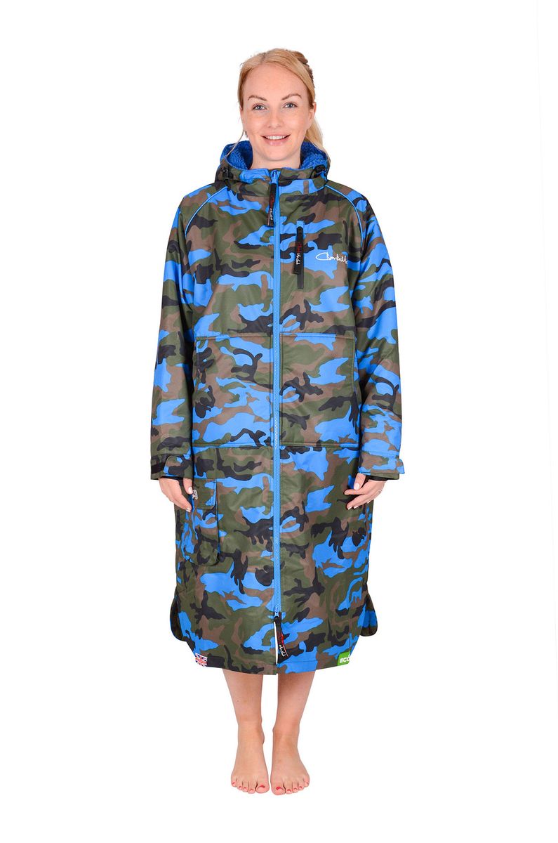Charlie McLeod Eco Long Sleeve Sports Cloak in Camo Blue