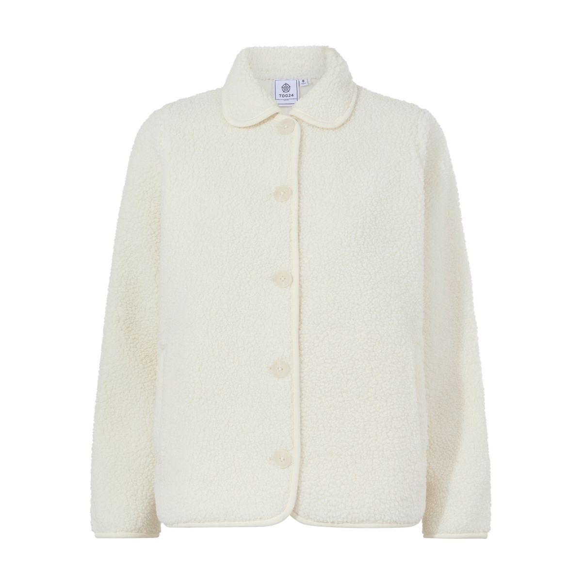 Chantal Womens Warm Sherpa Shacket - Vanilla