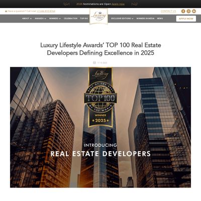 Screencapture of Luxury Lifestyle Awards