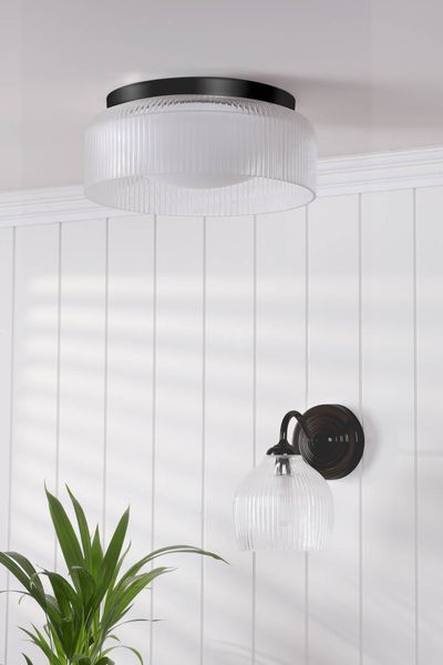 Charissa Bathroom Ceiling Light Matt Black IP44