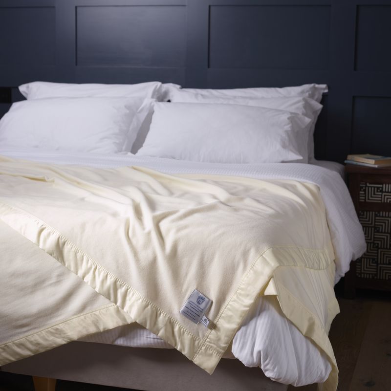 Merino Wool Blanket – Lightweight Blanket - Champagne