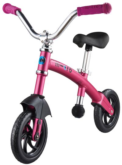 Micro Chopper 2in1 Deluxe Balance Bike in Pink
