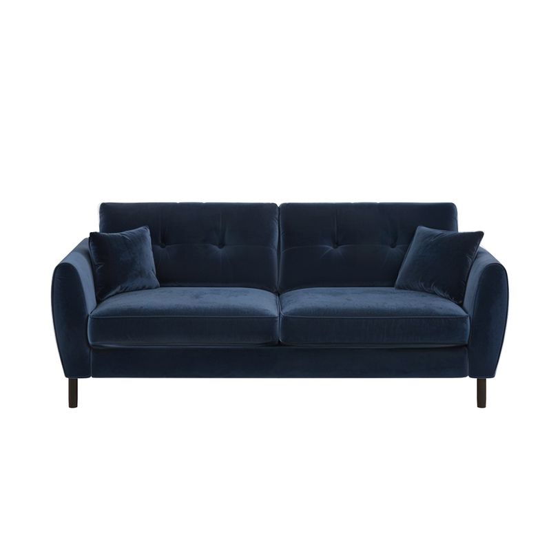 Solace+Co Ellison 3 Seater Navy Velvet Sofa