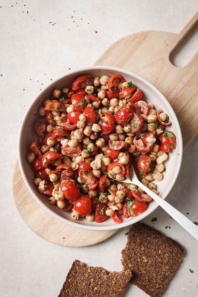 Tomato and Chickpea topping