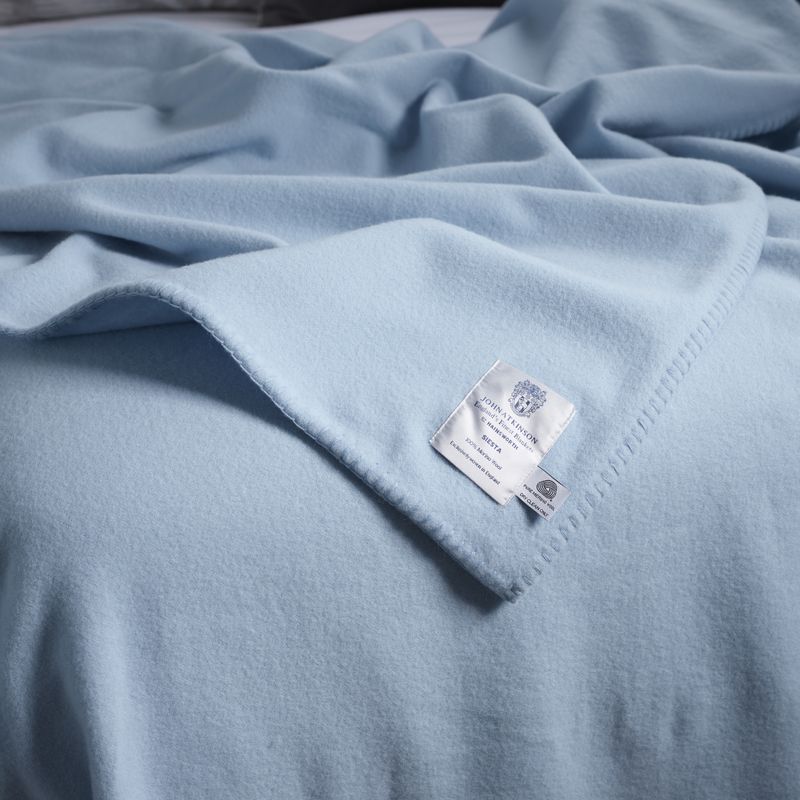 Pure Merino Wool Blanket – Siesta - Blue