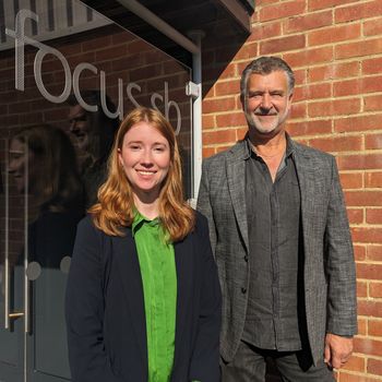 Helena Dollimore, MP for Hastings and Rye with Gary Stevens, MD Focus SB