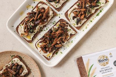 Miso Mushroom on Rye Bread