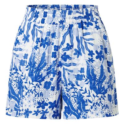 Leighton Women's Shorts - Blue Flower Print