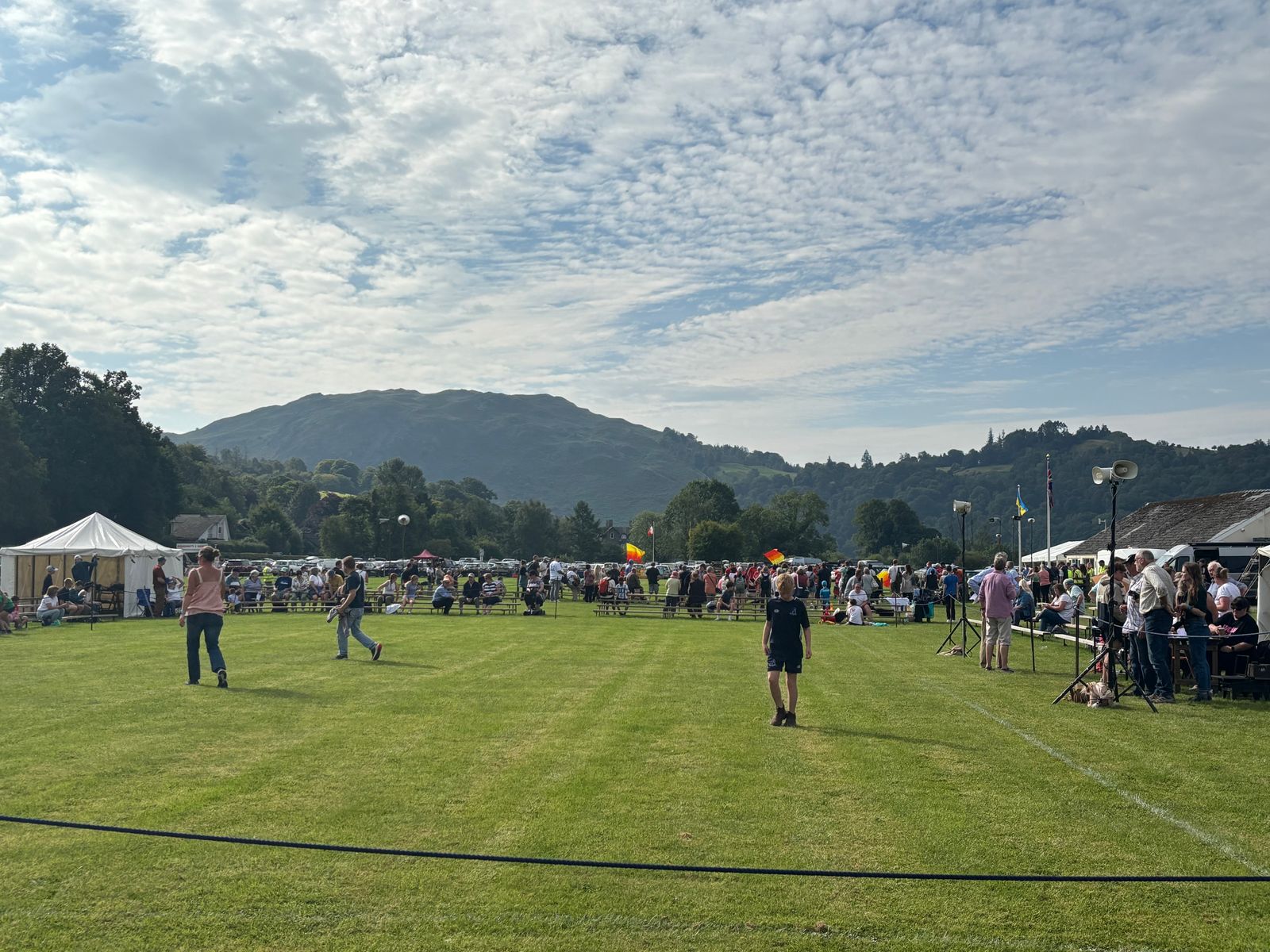 The show ground early on the morning of a Grasmere Lakeland Sports and Show event