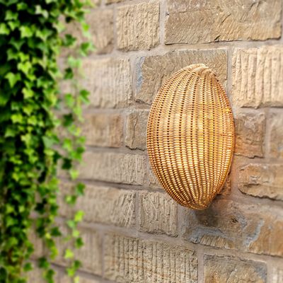 Barca Rechargeable Rattan Wall Light