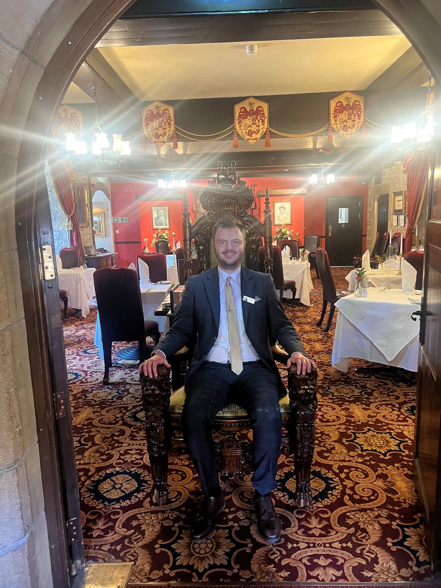 Langley Castle Food and Beverage Manager, Aiden McGuinness.