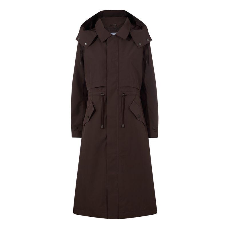 Alva Womens Waterproof Trench Coat - Chocolate Brown