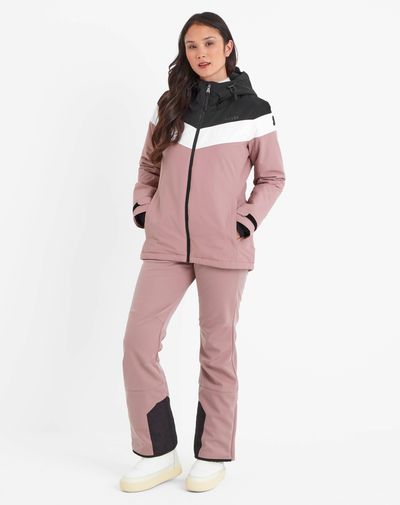 PANORAMA WOMENS SKI JACKET - BLACK/FADED PINK