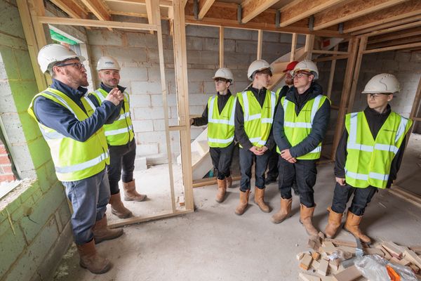 Dixons Brooklands Academy visit to Miller Homes Varsity Quarter development, Northenden.