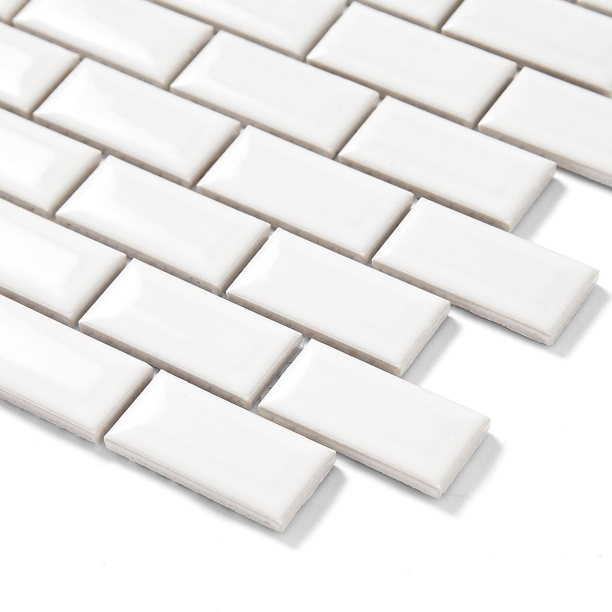 Jubilee White Metro Brick Mosaic Tiles