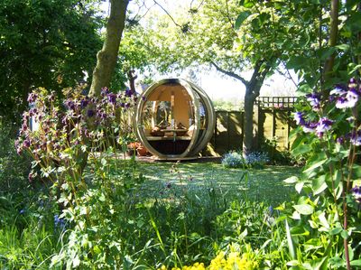 Ornate Garden Rotating Lounger Garden Pod