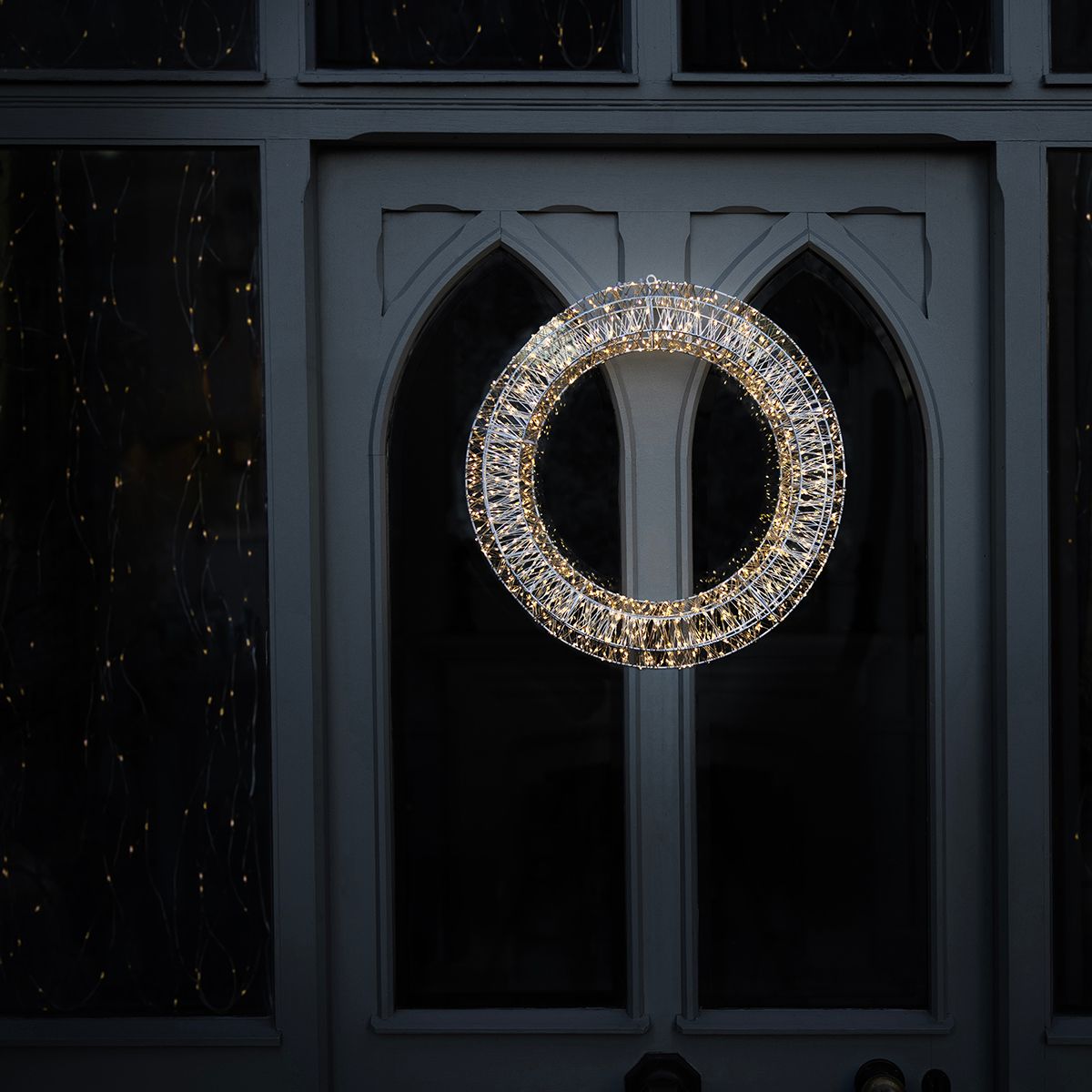 Indoor Outdoor 50cm Light Up Christmas Wreath