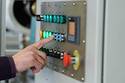 The controls for Salinity Solutions' groundbreaking water treatment technology in situ at its Coventry HQ. 