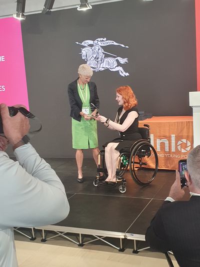 Ivy Knight is presented with the UK Student Governor of the Year Award