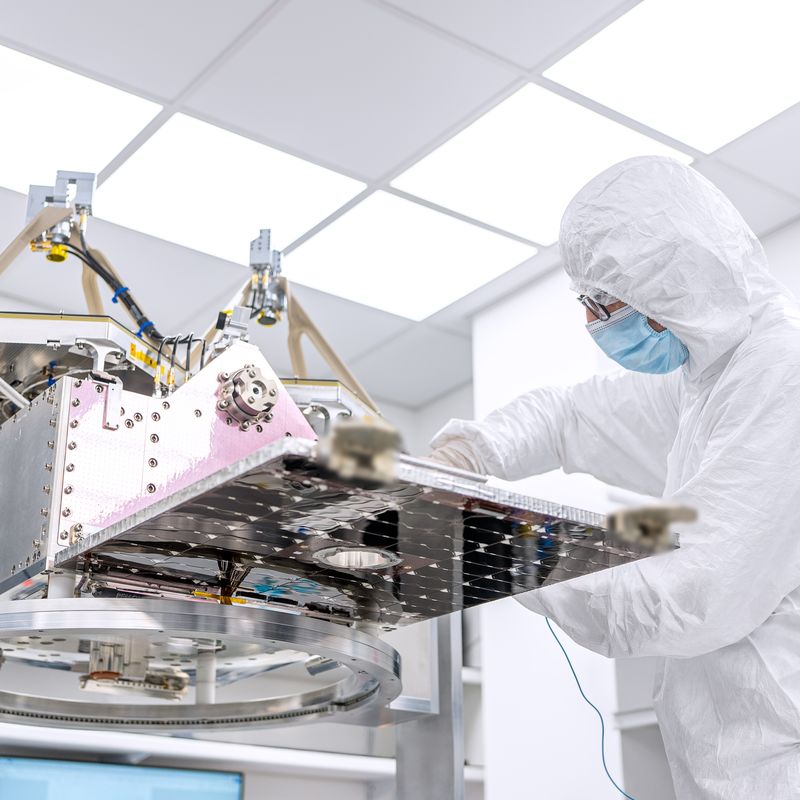 First Customer Link Satellite Assembly