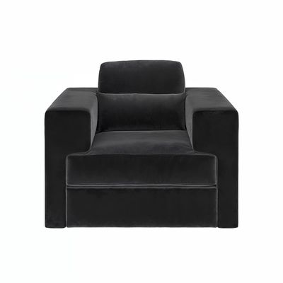 Solace+Co Rose Armchair in Charcoal Velvet