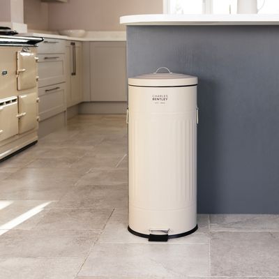 30L Round Retro Kitchen Pedal Bin