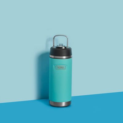 Icon Series 530ml Bottle with Straw - Aqua Blue