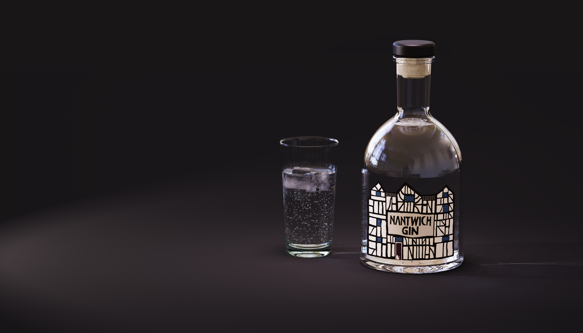 Nantwich Gin bottle render