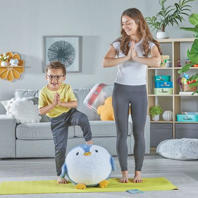 Yoga Ball Buddy with BubblePlush™ - Penguin