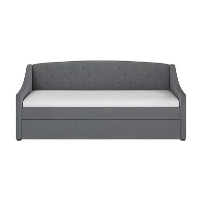 Flair Aurora Daybed with Trundle Grey Linen