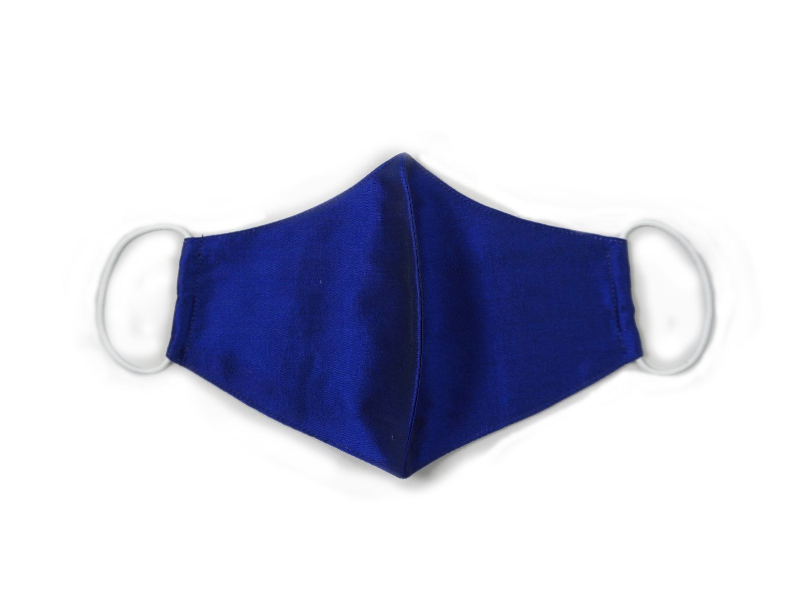 Blue silk face mask from Cocorose London