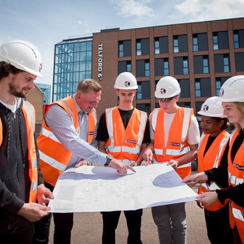 From left - David Bloor (Assistant course leader - Idsall School), Martin Hill (Project Manager), Connor Poole, 17 George Wright, 16, Andriane Usherwood-Brown and Emily Myatt (1).jpg