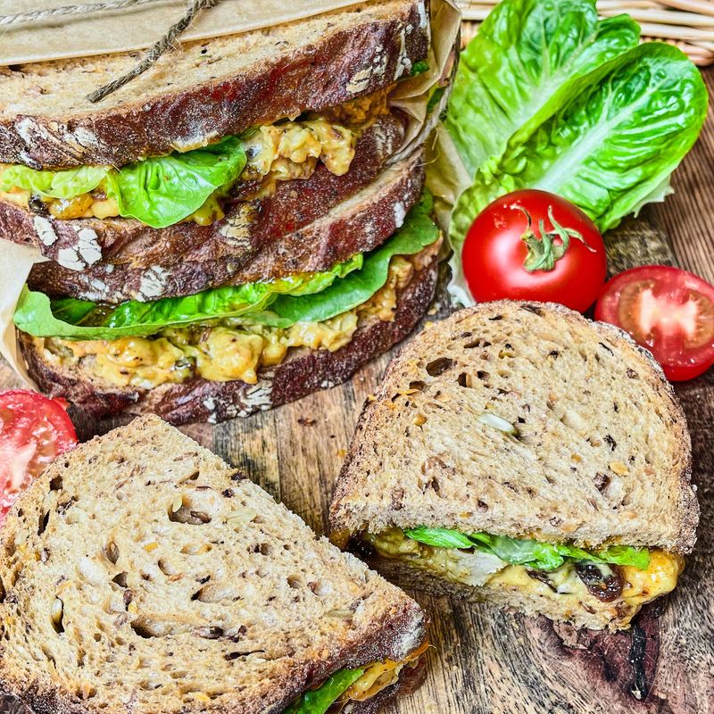 Coronation Vegan Chicken (or chickpea) Sandwich