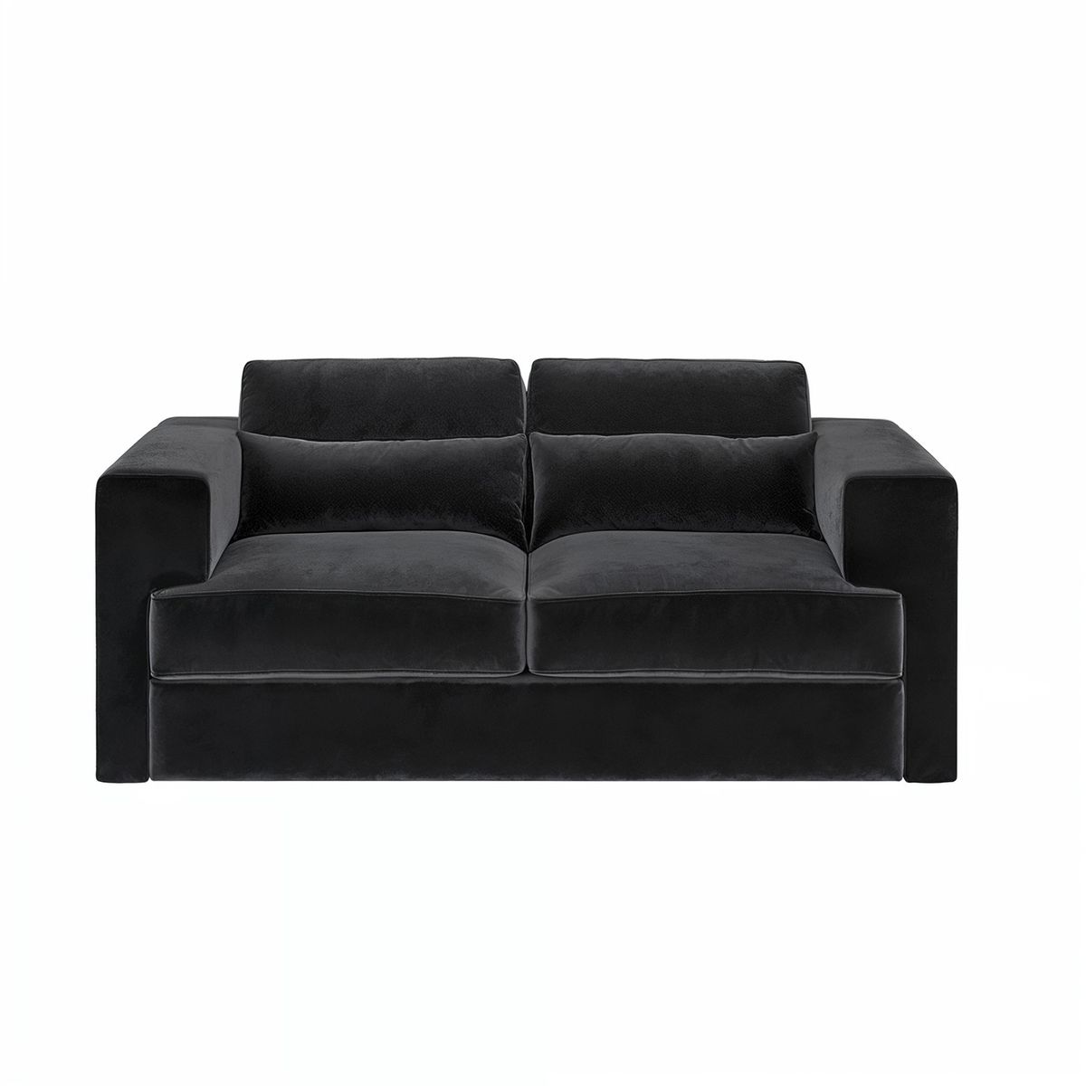 Solace+Co Rose 2 Seater Sofa in Charcoal Velvet